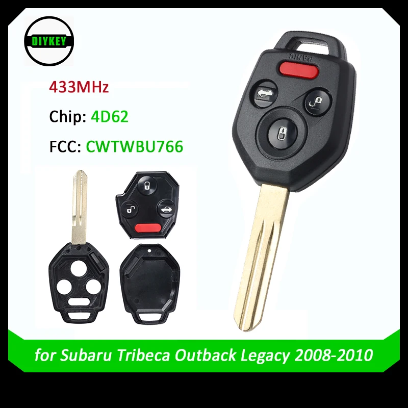 

Дистанционный ключ DIYKEY ASK 433,92 МГц 4D62 чип для Subaru Tribeca Outback Legacy 2008 2009 2010 FCCID: CWTWBU766 PN: 57497AG48A