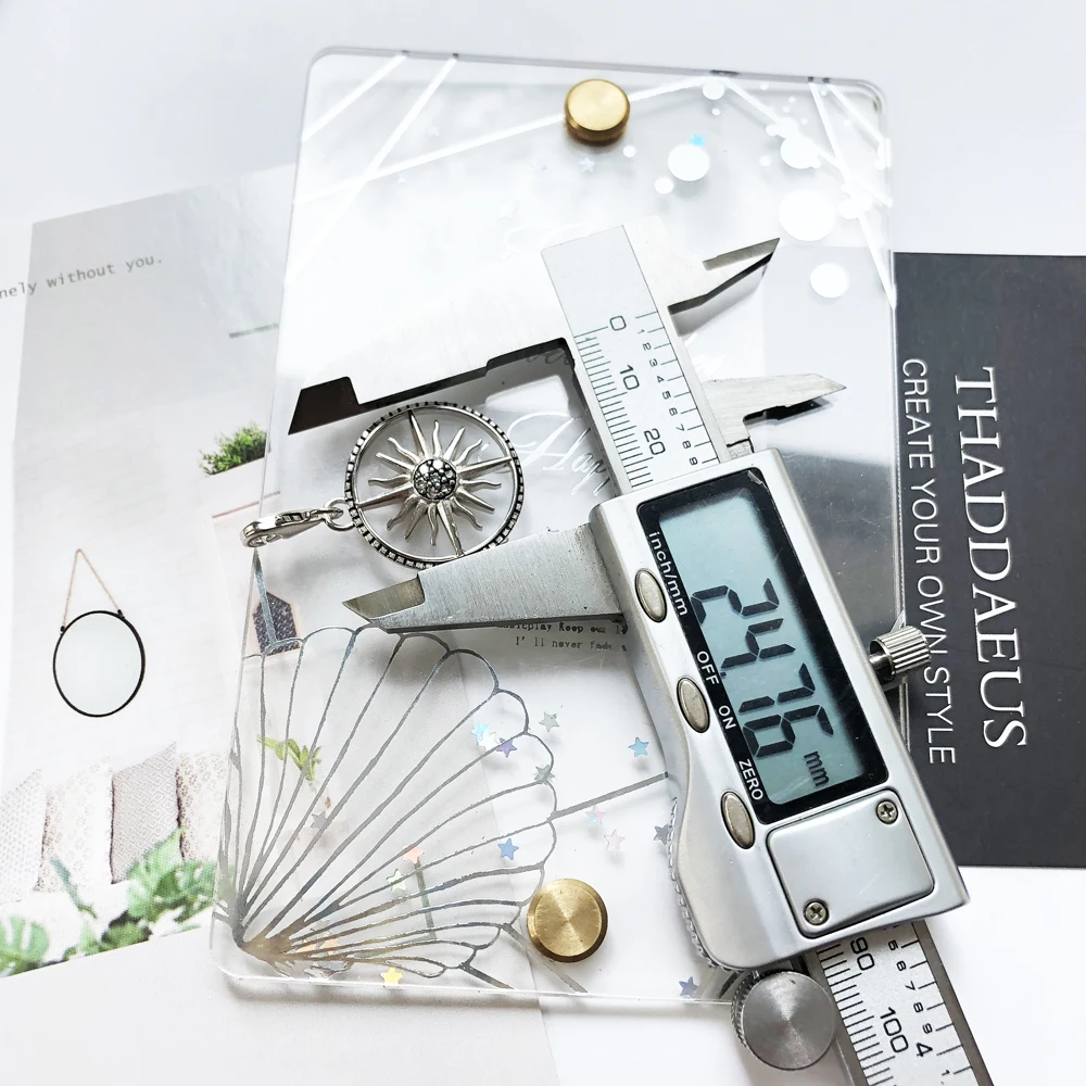 Echt 925 Sterling Silber Modeschmuck Große Sonne Anhänger Charme Für Frauen Männer Tropfen Verschiffen Großhandel – Detail 3