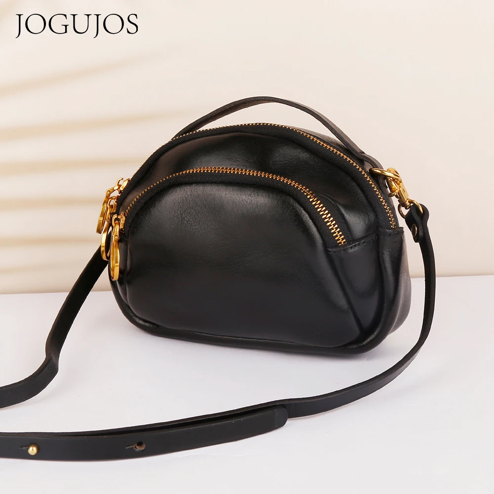 Jogujos Real Leather Vrouwen Mini Tas Kleine Dame Handtassen Casual Purse Crossbody Bag Vrouwelijke Lederen Schouder Handtas Nieuwe