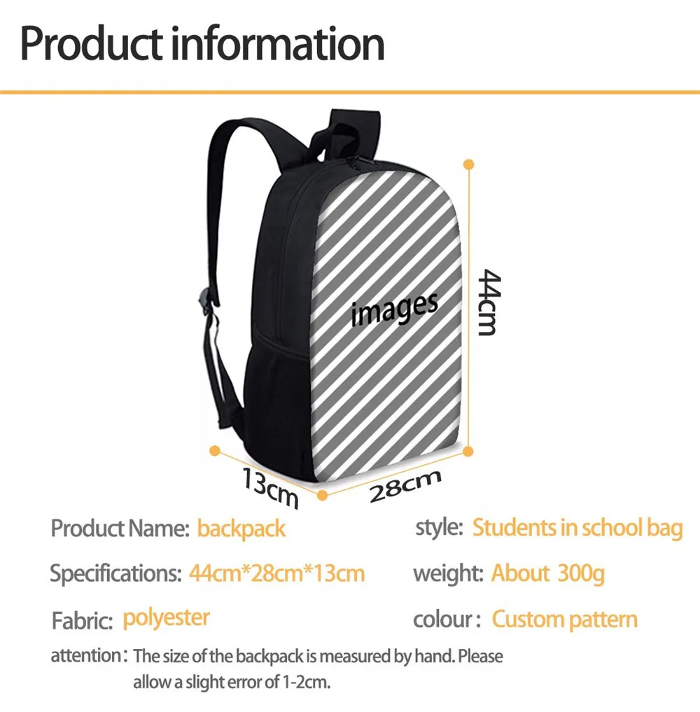 Children School Bags Musical Instrument Printing School Backpacks for Teenagers Girls Kids Guitar Design Book Bags