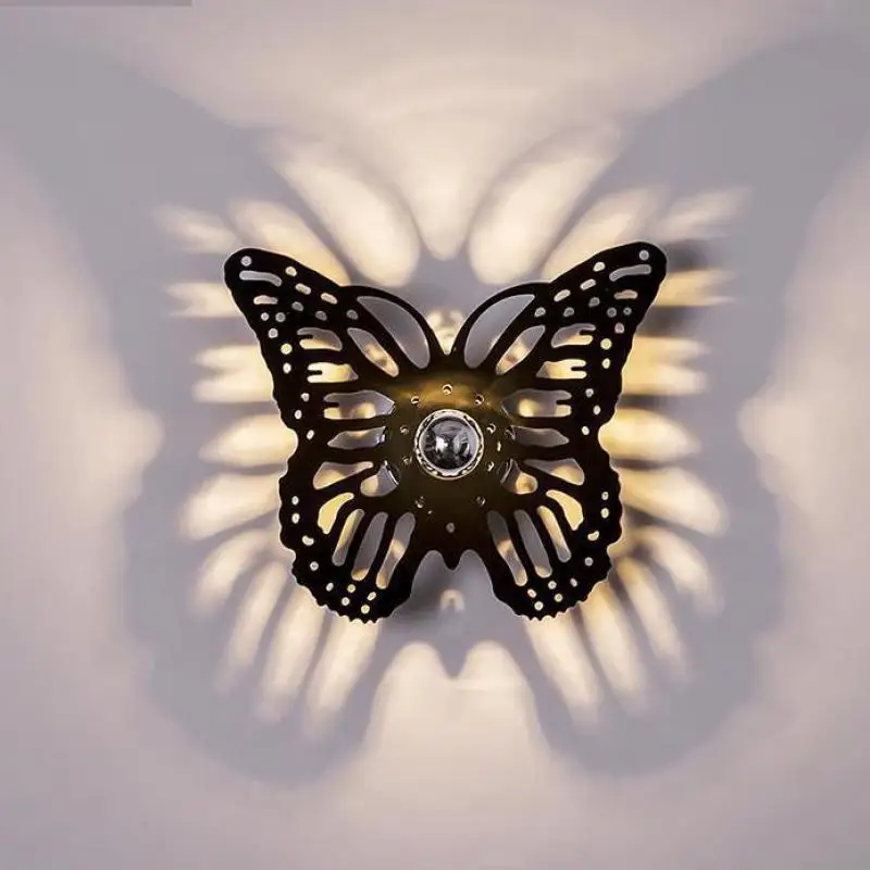 1 pc shopcase Led Butterfly light modern Wall sconce lamps Art Studio Salon Shadow Wall Lamp home led lights & lighting 220-240V