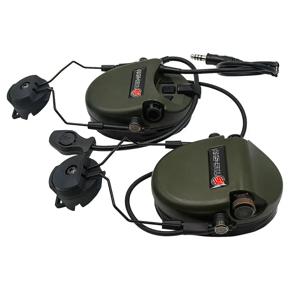 TAC-SKY TEA Hi-Threat Tier Tactical Helmet  Headphone Outdoor Hunting Tactical Calling Equipment Tactical Headset and  PTT U94