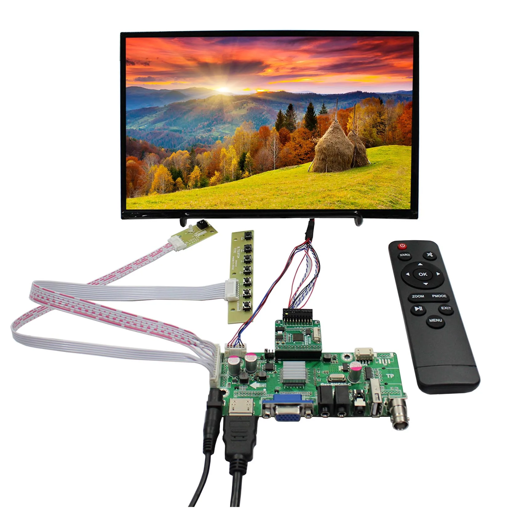 

10.1" IPS B101UAN01.A 10.1inch Brightness 400nits 1920X1200 eDP 40pins LCD Screen with HD-MI VGA AV USB LCD Controller Board