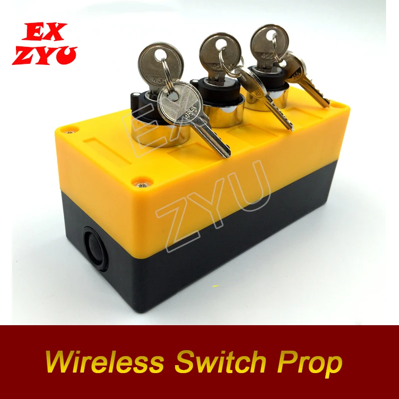 

Wireless key switch game puzzle real life escape room game adjust the switches to right gear to unlock chamber EXZYU