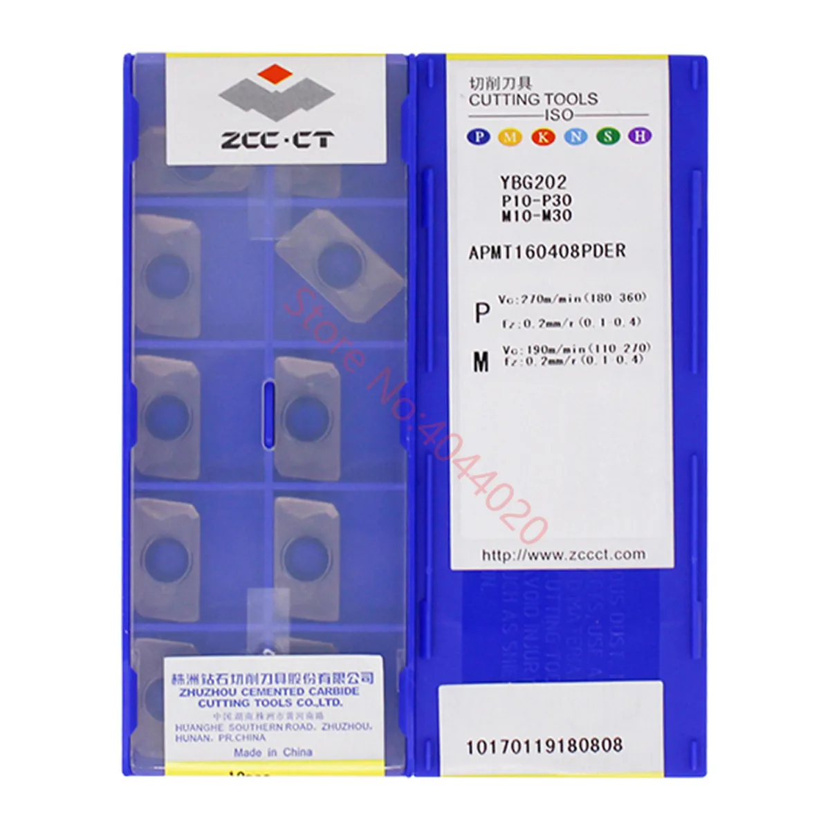 ZCC.CT APMT1135PDR APMT 160408 Insertos APMT de carburo PDER YBG205 YBG202 YB9320