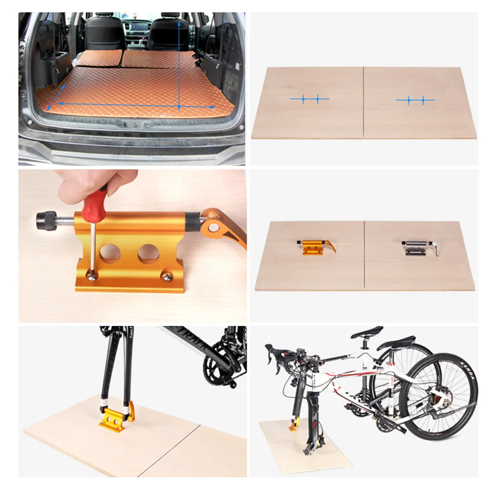 Bike Bicycle Car Indoor Carrier Quick Release Aluminium Alloy Fork Lock Rack