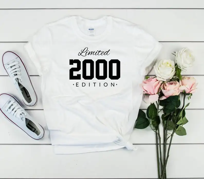 Rose gold-limited edition T-shirt for the 21st birthday in 2000 can be customized for any year the 21st party shirt UNISEX SHIRT