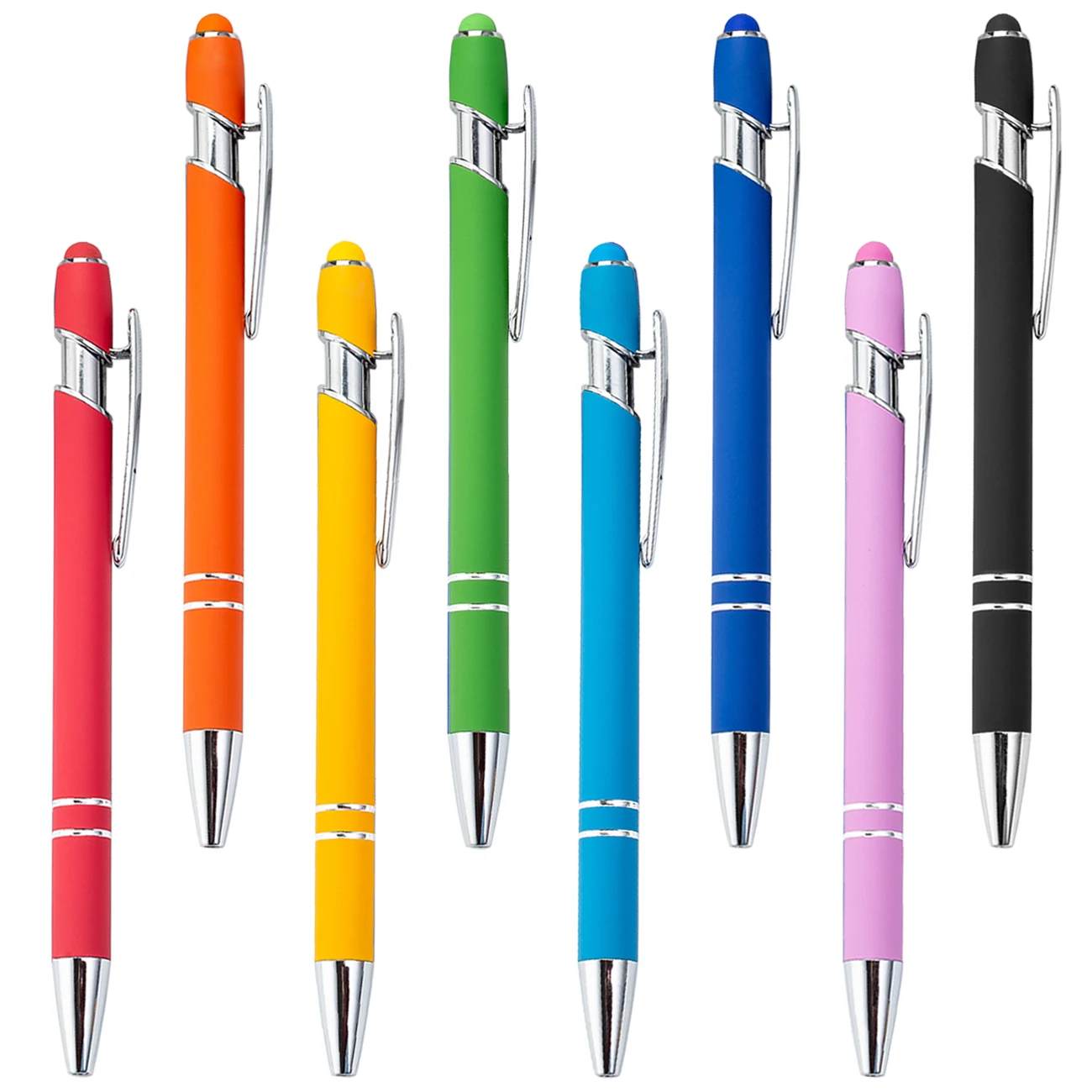 Fashion 20pcs Stylus computer Touch phone screen pen Colors Crystal Business office Ballpoint Pen for Stationery Office & School