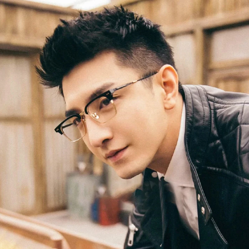 Anti Blue Ray Half Rim Square Myopia Glasses Finished Metal Rice Nail Frame Student Prescription Spectacles 0 -0.5 -0.75 To -6.0