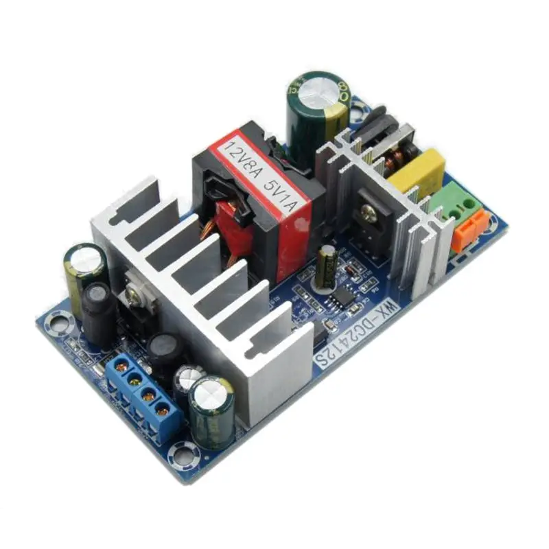 Dual Output Converter 110V 220V to 12V 8A / 5V 1A 100W AC-DC Switching Power Supply Board Converter Adapter