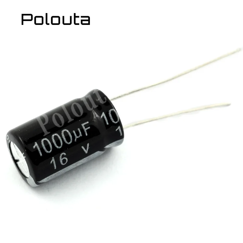 10 Pcs/lot Polouta Aluminium Electrolysis Direct Plug Capacitors Components 3300UF 16V 13x21mm  Kits In-line Super Capacitor