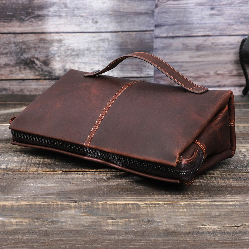 Vintage Genuine Leather Men\'s Wallet Password lock Clutch Bag For Men Card Holder Long Wallets Handbag Large Capacity Male Purse