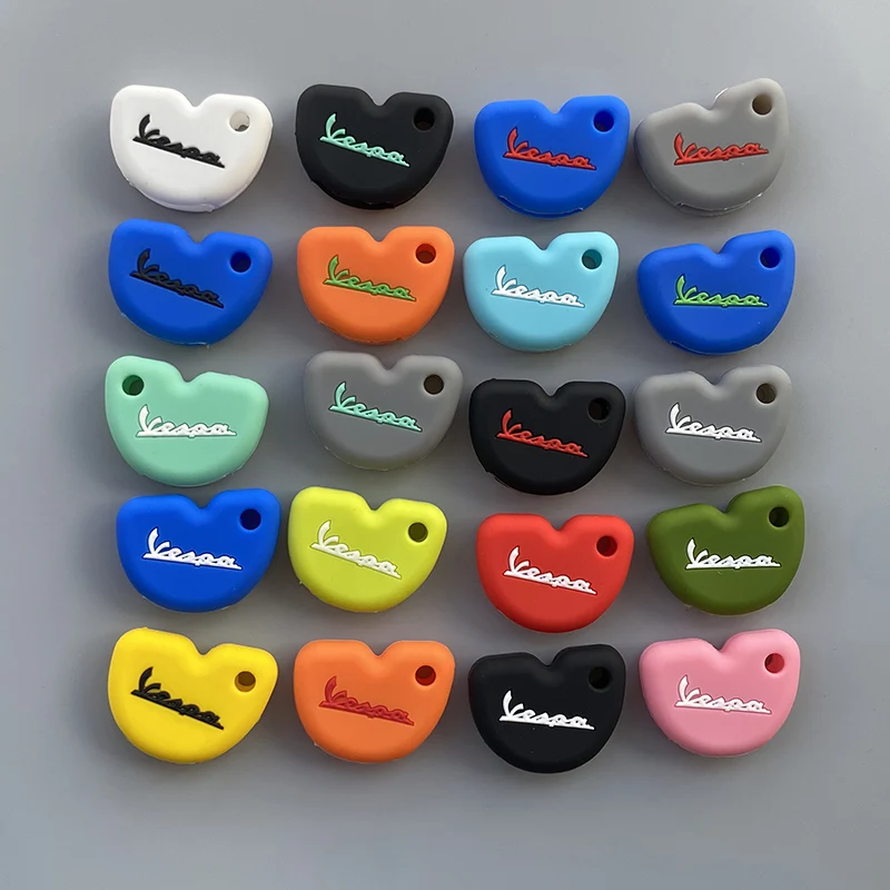 Silicone Rubber motor key Case Cover For Vespa Enrico Piaggio GTS300 LX150 fly 125 3vte Gts 200 250 Scooter key decoration