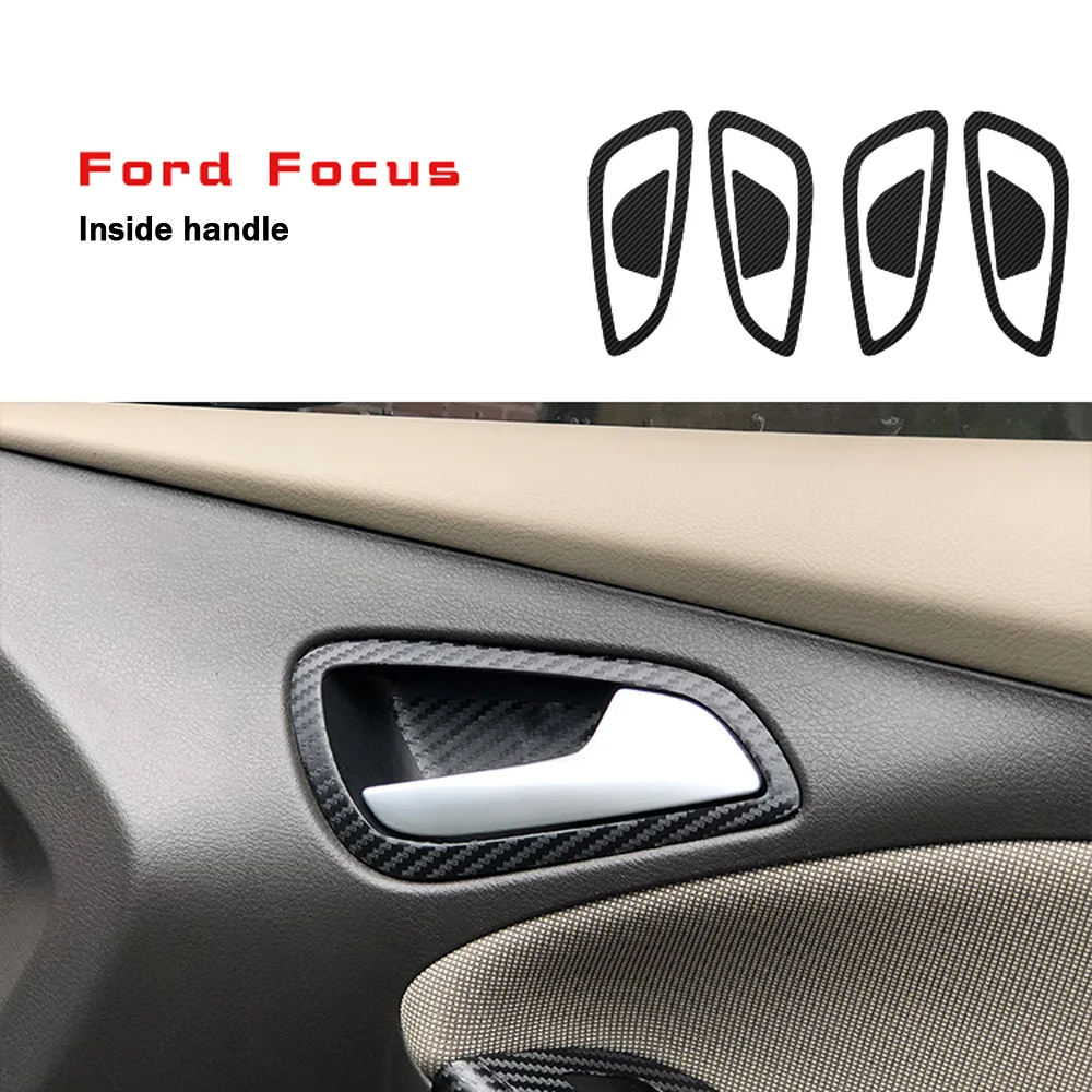 Car-Styling 3D 5D Carbon Fiber Car Interior Center Console Color Change Molding Sticker Decals For Ford Focus 2012-2014