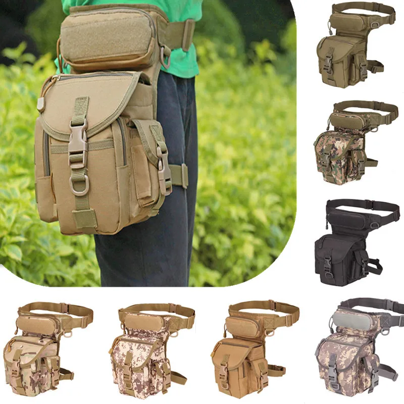 Outdoor Leg Bag Waterproof Mountaineering Portable High Strength Durable Nylon EDC Tactical Military Leg Bag Waist Fanny Pack