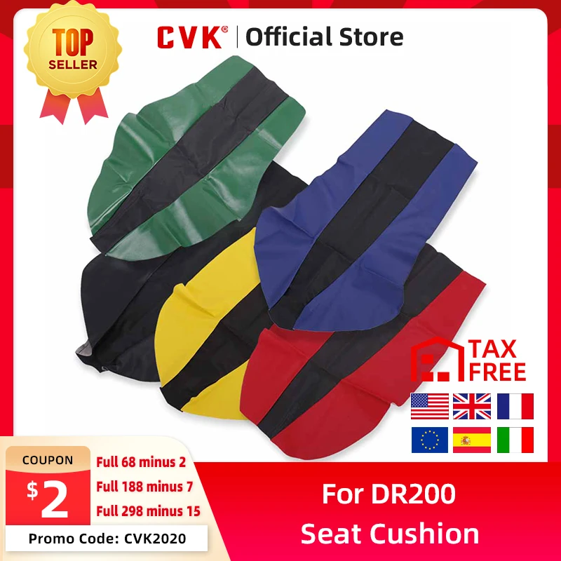 CVK Dirt bike Dirt Motorcycle PU Leather New Replace Seat Cushion Water Proof Seat Cover Repair For SUZUKI DR200 cross-country