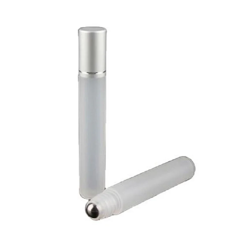 

8ML Transparent Plastic Roll on Bottle with Glass Bead Metal Steel Bead, Eye Cream Sample Bottle, Cosmetics Packaging,50 Pcs/Lot