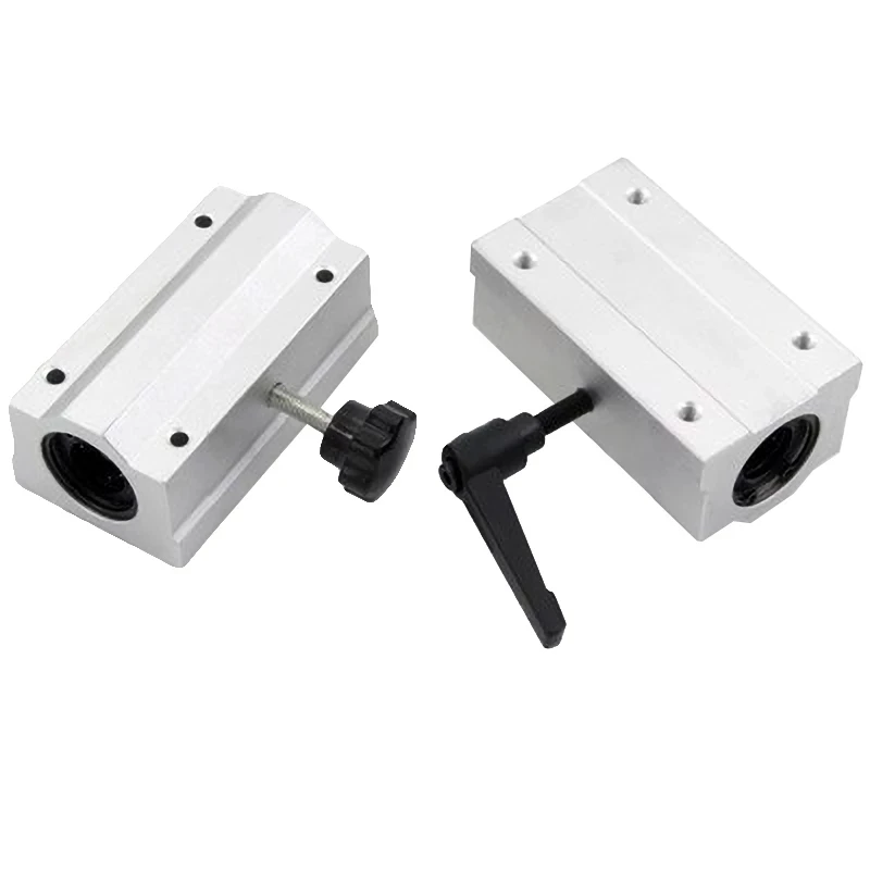 1/2/4PCS Linear Box Slide Lock Positioning Optical Axis Bearing SCS10 12 16 20 25 30 35 40UU/LUU With Lock Slider CNC Parts