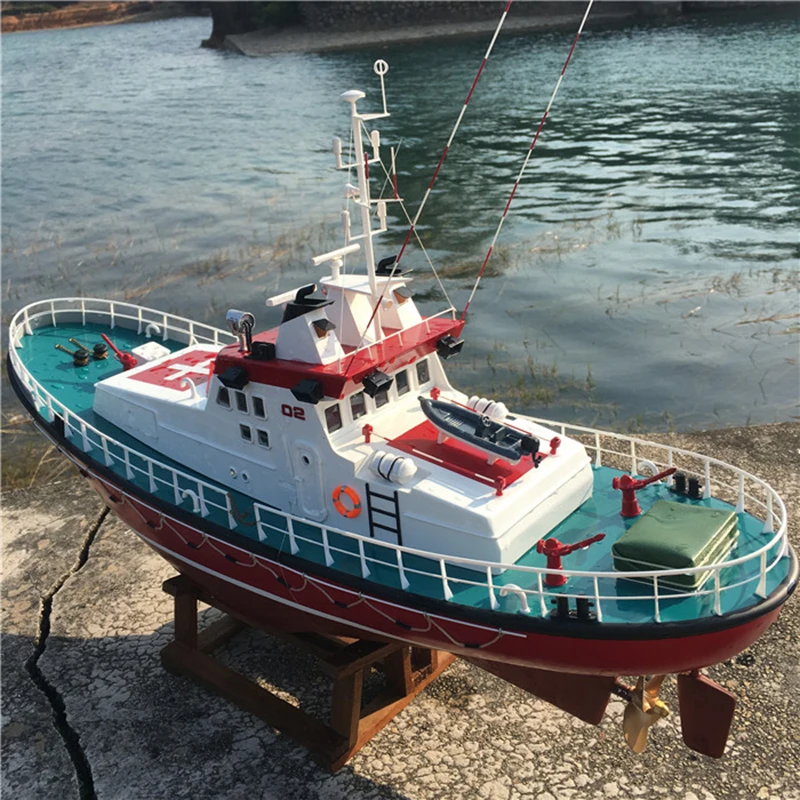 1/30 Simulation Dynamic Rescue Boat Model Kit Remote Control Emile Robin Coast Rescue Boat Assembly Model