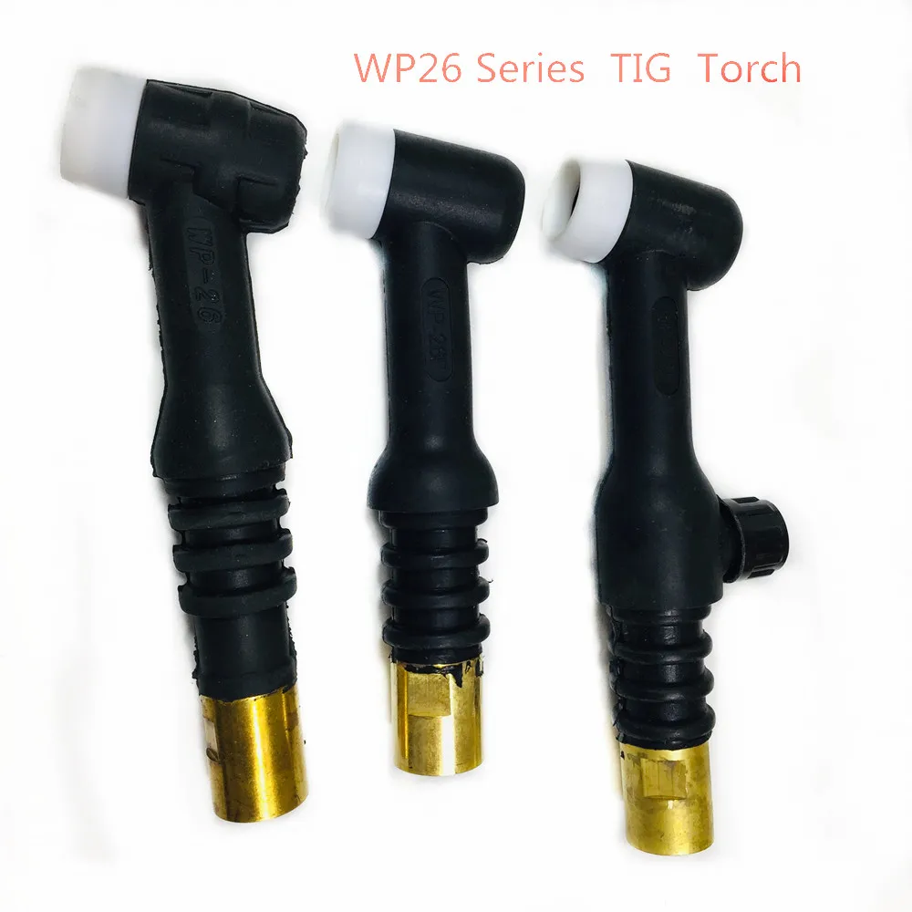 WP26-FV WP-17 WP-9P WP-18 TIG Torch GTAW Gas Tungsten Arc Welding Torch WP26 Argon Air Cooled WP-26 Flexible Neck Gas Valve TI