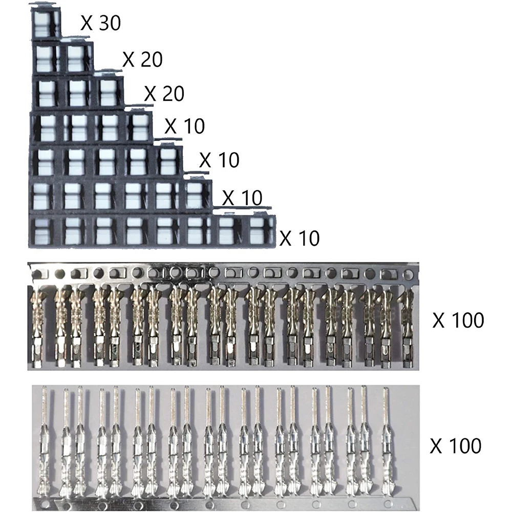 310 قطع من 2.54 مللي متر الذكور والإناث DuPont لاعبا والإناث (1Pin 2Pin 3Pin 4Pin 5Pin 6Pin 8pin) رأس موصل فرز عدة #2
