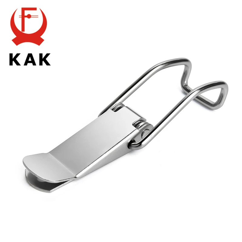 5PCS KAK J107 Hardware Cabinet Boxes Spring Loaded Latch Catch Toggle Hasp 46*21 Mild Steel Hasp For Sliding Door Simple Window image 4