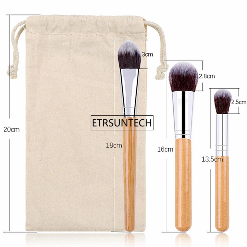 60sets Make Up Tools Pincel Maquiagem Bamboo Handle Makeup Cosmetic Eyeshadow Foundation Concealer Brush Set Kit F3629