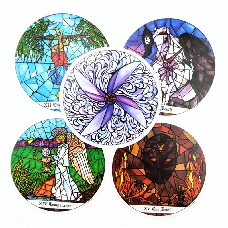 78Pcs Classic Round Monastery Cloister Tarot Cards Deck Play English Board Card Gifts Toys