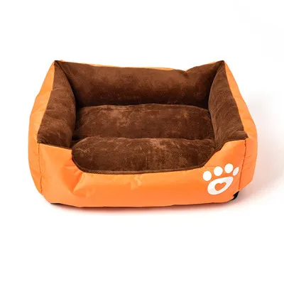 Winter Footprints Dog Kennel Soft and Comfortable Lint Pet Sofa Non-slip Dual-use Small Dog House Puppy Bed