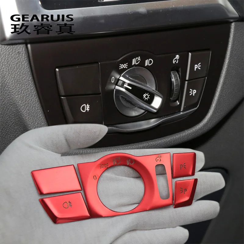 Car Styling For BMW G01 G02 G30 G32 Headlight Switch Button Light Control Stickers Fog Light Switch X3 X4 5 Series Accessories