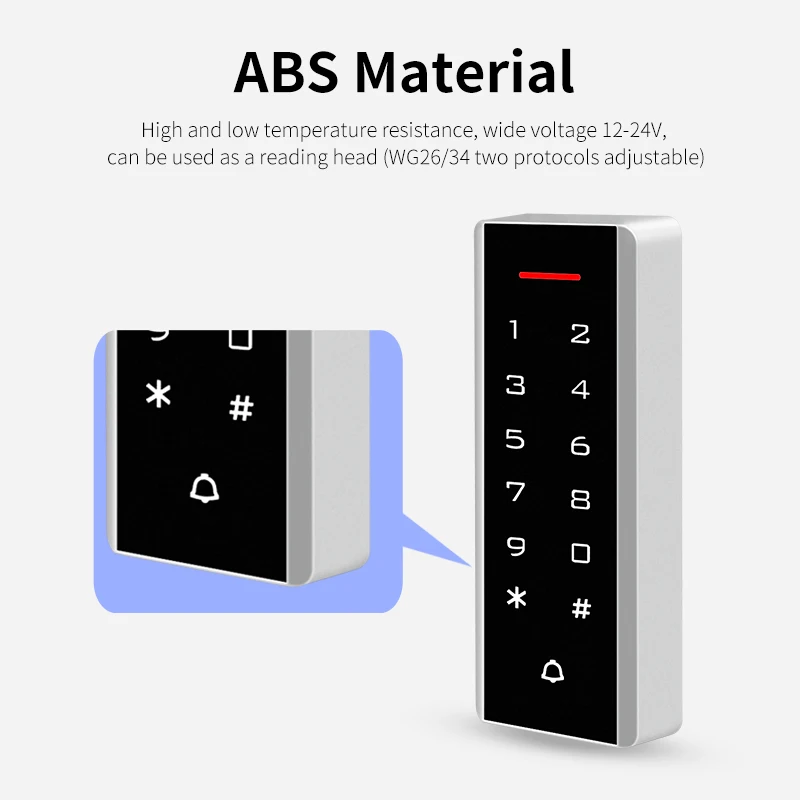 Access Control Keypad 125Khz RFID Reader Access Controller Electric Door Opener System Rfid keypad Wiegand Output