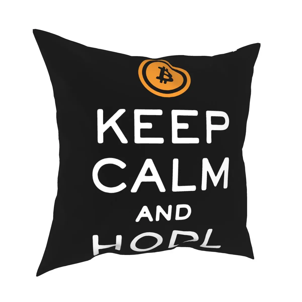 Keep Calm And HODL Bitcoin Pillowcase Home Decorative Crypto Currency Cushion Cover Throw Pillow for Sofa Polyester