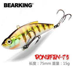 BEARKING 75mm15g Top professional Wobblers fishing tackle fishing lures vibration bait for ice fishing Artificial accessories