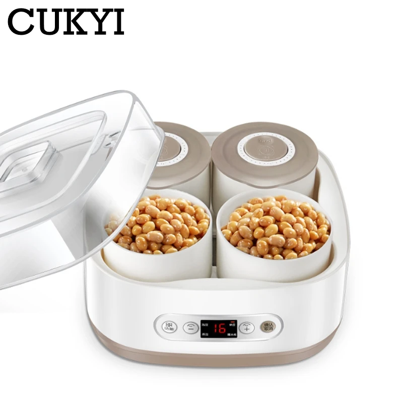 CUKYI 1.5L gospodarstwa domowego Natto maszyna elektryczna wino ryżowe maszyna do produkcji jogurtu automatyczna fermentacja ceramiczny pojemnik 220V