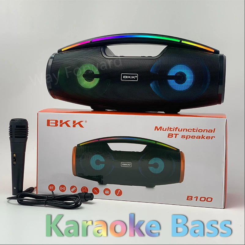 Беспроводная портативная Bluetooth-колонка с микрофоном, караоке, домашний кинотеатр, колонка для семейвечерние, колонка для компьютеров, музыкальный центр