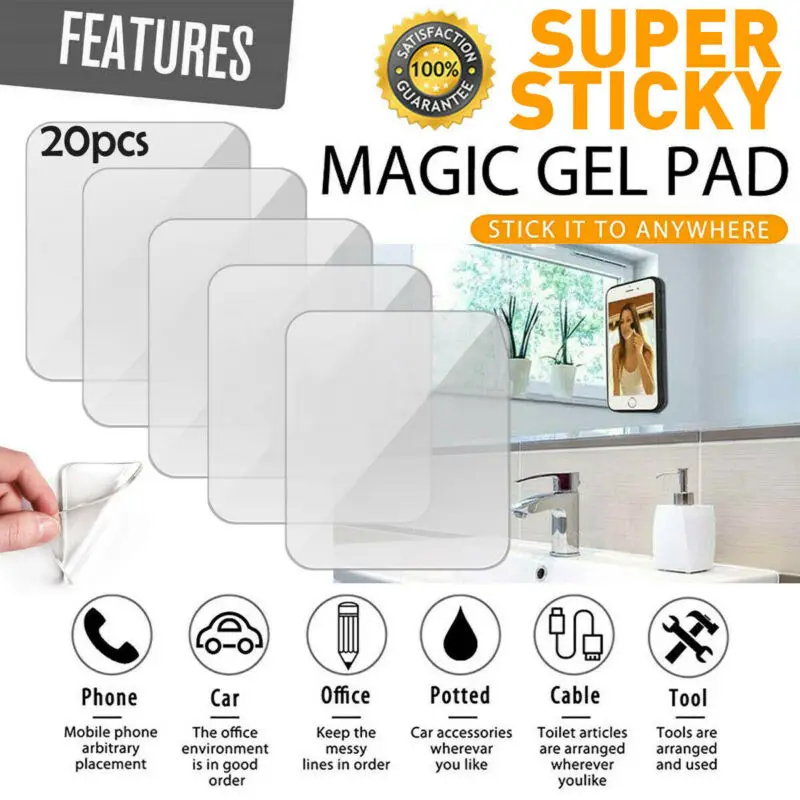 20 Pcs Super Sticky Gripping Pad Clear Anti Slip Pads Super Easy Gripping Pad