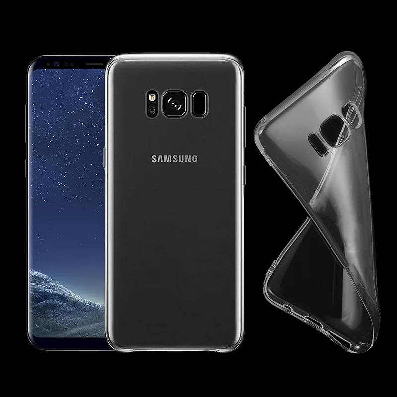 Ultrathin Silicone Transparent TPU Phone Cases for Samsung Galaxy S8/S8 Plus S8Plus Back Cover Camera Protective SamsungS8Plus