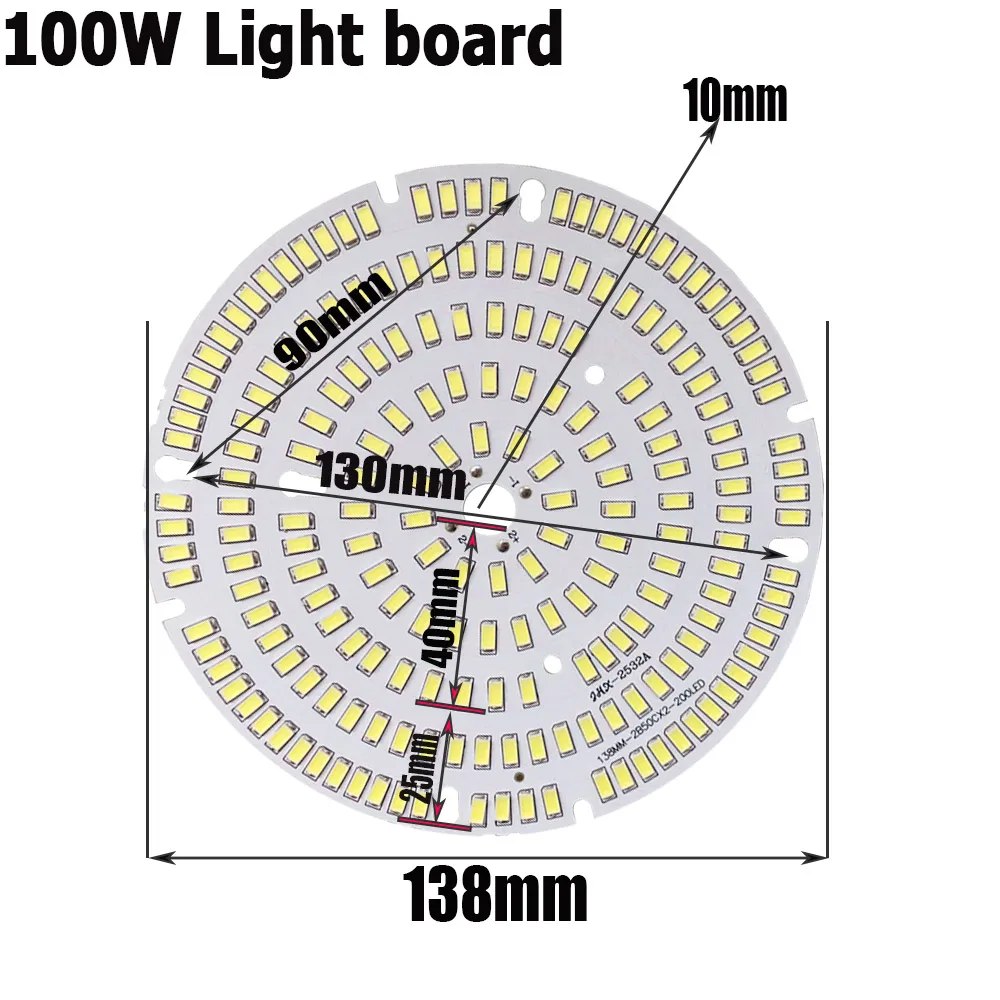 5P 100 واط LED PCB 5730 مصدر الضوء الألومنيوم لوحة المصباح DIY بها بنفسك led التعدين المصباح الكهربي الأضواء ضوء السقف الكاشف الجدول مصباح