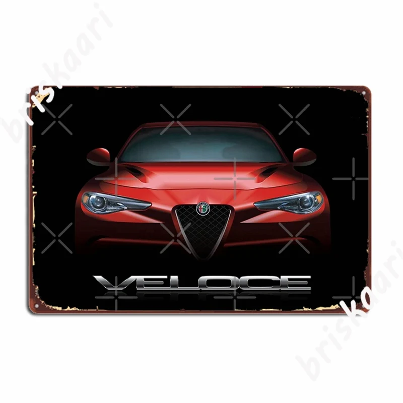 Alfa Romeo Giulia Veloce Metal Signs Bar Cave Wall Decor Wall pub Custom Tin sign Posters