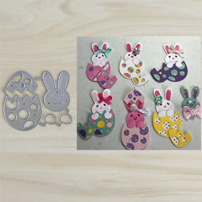 

Egg Rabbit Bow Metal Cut Dies Stencils for Scrapbooking Stamp/Photo Album Decorative Embossing DIY Paper Cards