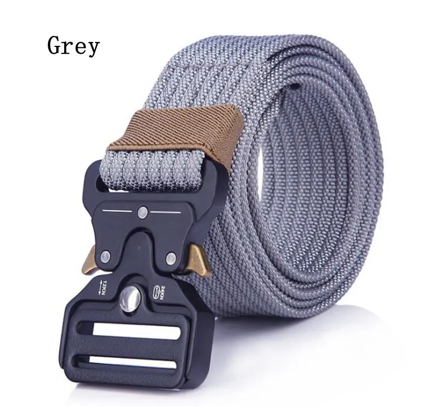 38mm Width Belts For Men Tactical Belt Metal Quick Release Buckle Adjustable Mens Outdoor Training Waist Belt