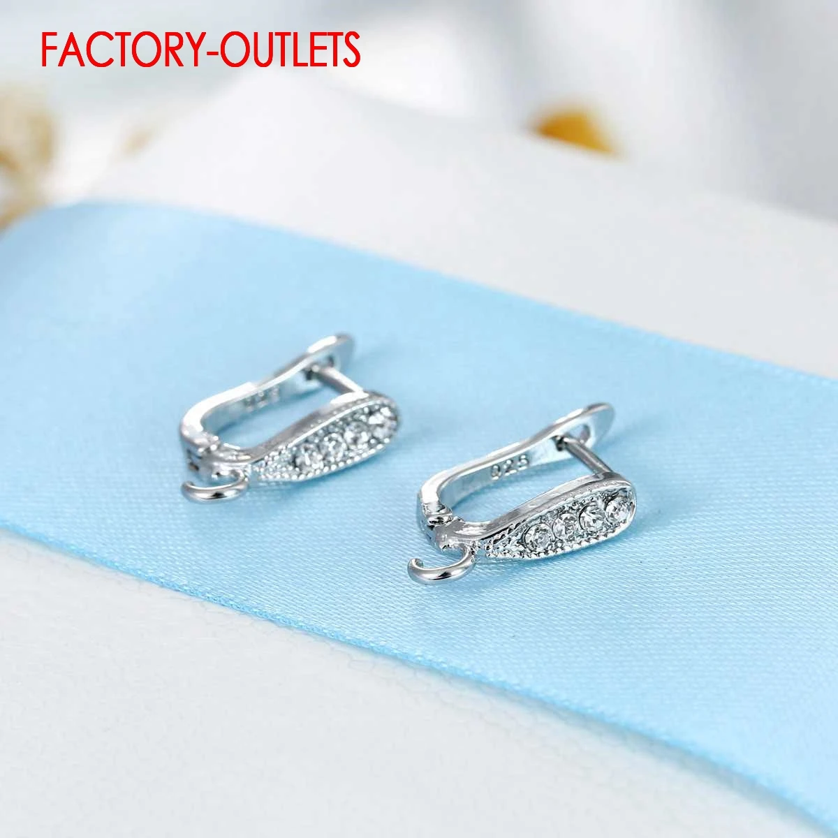 Factory Price Latest Trendy 925 Sterling Silver Earring Findings U-Shape Earrings Accessory Fashion Jewelry Findings For DIY