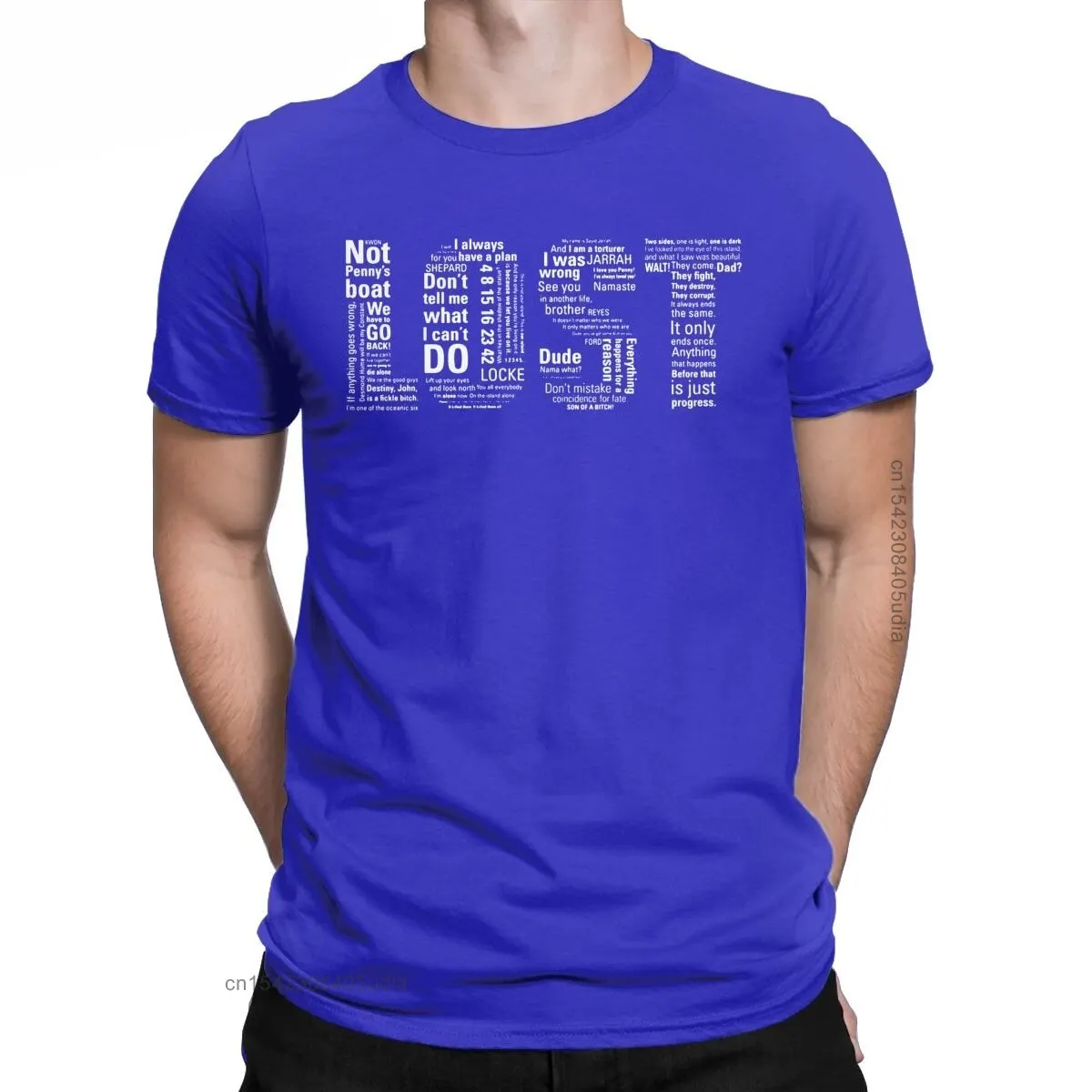 Men Lost Quotes Drama Tv Show Sci-Fi Graphic T Shirts Cotton Tops Funny Short Sleeve Crew Neck Tees Birthday T-Shirt