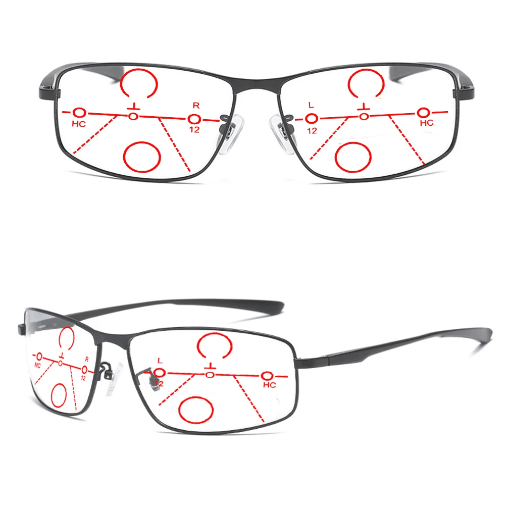 

Al-mg Alloy Shield Type Oversized Men Progressive Multifocal Reading Glasses +0.75 +1 +1.25 +1.5 +1.75 +2 +2.25 +2.5 +2.75 To +4