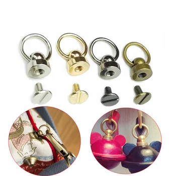 Rivets en cuivre 8mm/9mm, 20 pièces, vis arrière à tête ronde, pièces de maroquinerie, vêtements/sacs/chaussures/étui de téléphone portable