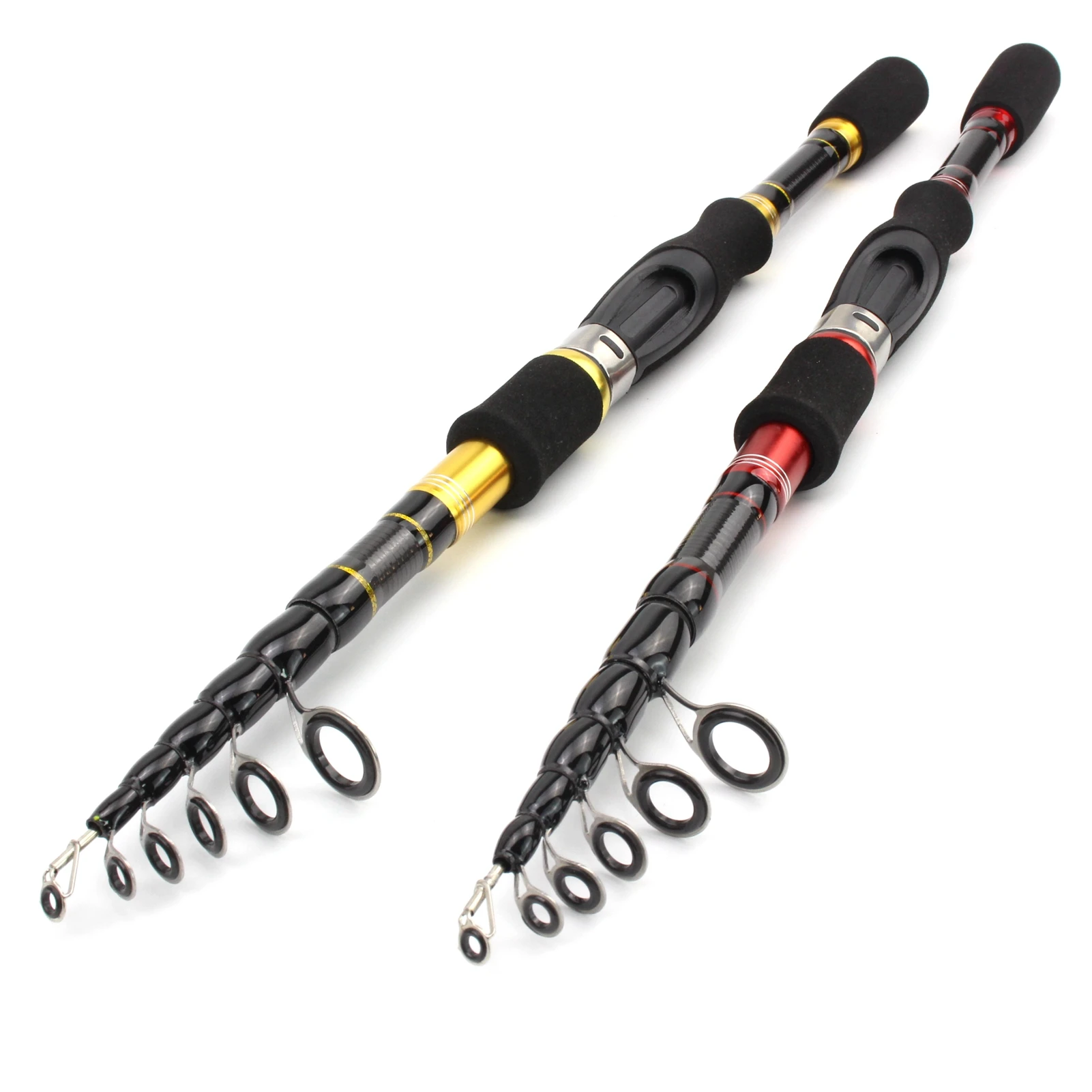 1.8m 2.1m Ultra short ultra light Portable telescopic lure rod carbon Spinning Rod Children beginners Trout Rod Pocket pen rod