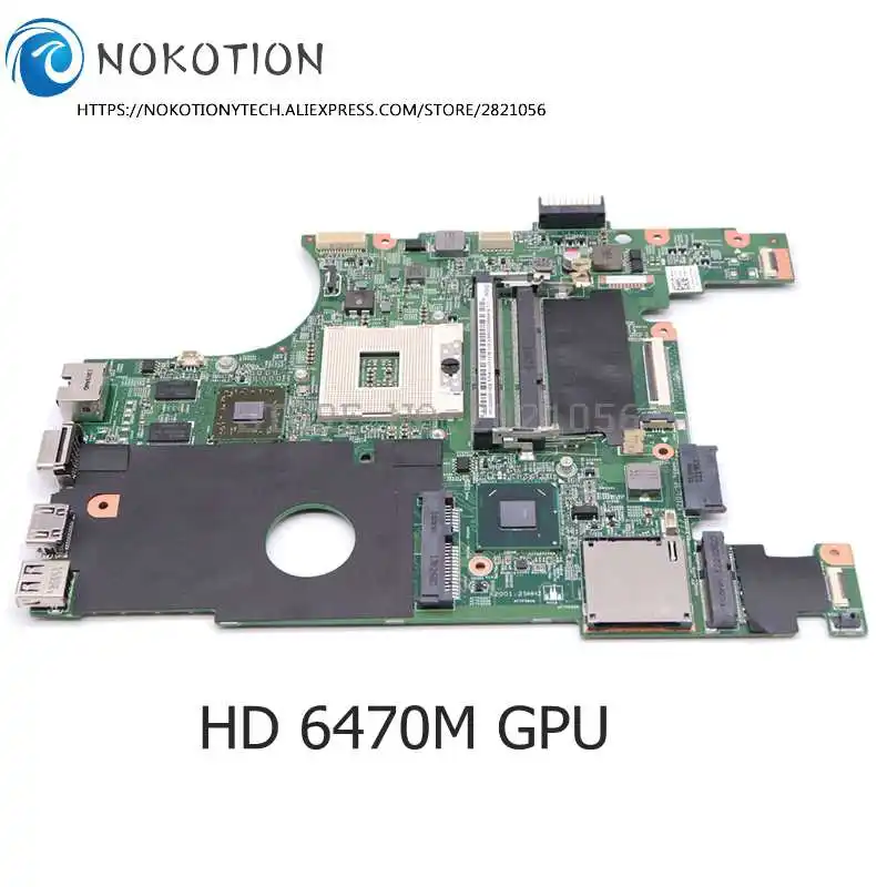 NOKOTION For Dell Inspiron 14R N4050 Laptop Motherbord CN-07NMC8 07NMC8 HM67 DDR3 AMD Radeon HD 6470M 1G Free CPU