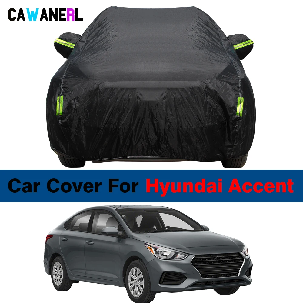 Full Car Cover Waterproof Sun Shade Anti-UV Snow Rain Protection Cover For Hyundai Solaris Accent Excel Pony Brio Verna Avega