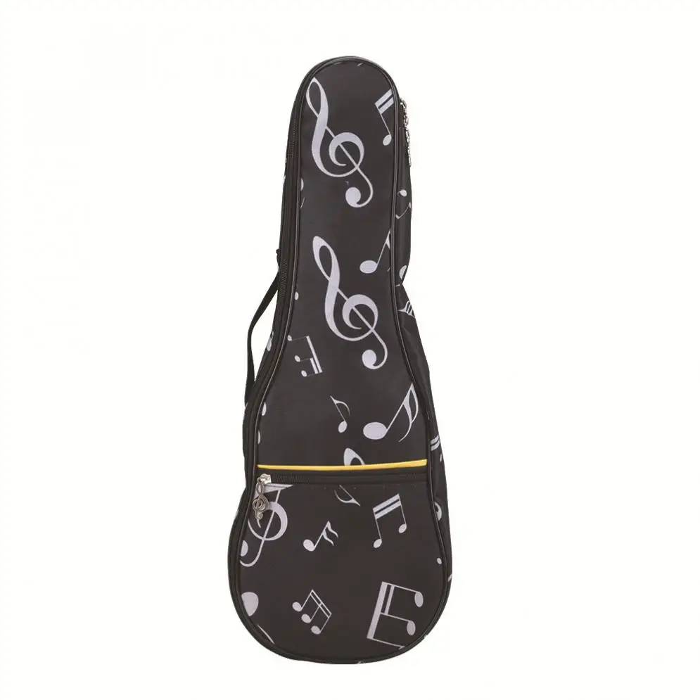 Ukulele Bags 21 Inch Musical Note Ukulele Case Gig Bag 10mm Sponge Soft Case Oxford Cloth Hawaii Guitar Waterproof Backpack