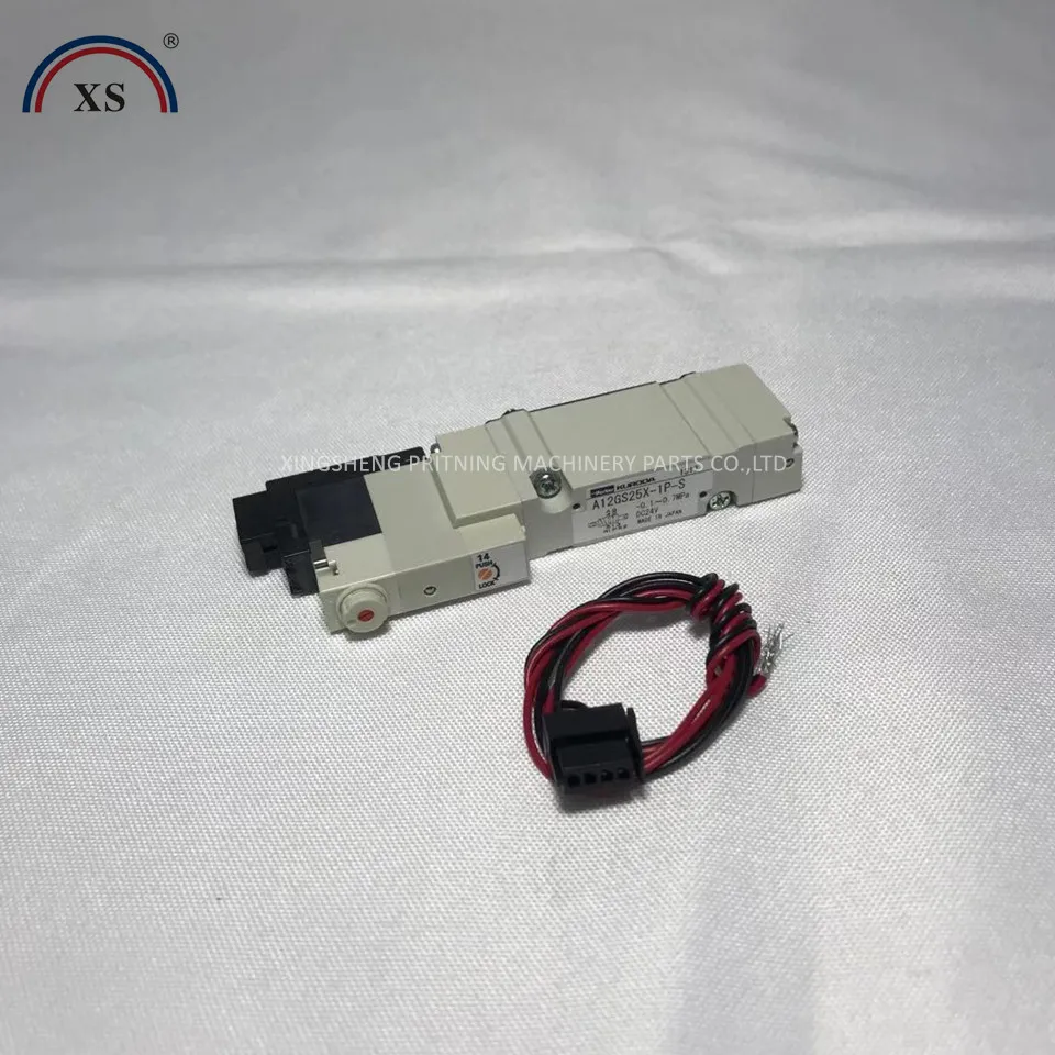 

KOMORI AIR VALVE SOLENOID VALVE A12GS25X-1P-S QUALITY PRINTING MACHINE PARTS XL105 CX102 CD102 SM102 CD74